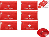 6 Pcs Red First Aid Bag,Tutuviw Empty First Aid Kit Pouch,Compact Portable Medical Bag for V1189-WXFWAL-20260319-00356
