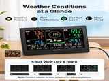 7-in-1 Wi-Fi Weather Station with APP, 190.5 mm Display, Wireless Solar Powered Outdoor Sensor, with V952-TYNQXZWIFI75Q7O2N001V3