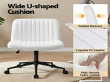 Artiss Office Desk & Set 150cm Computer Desk with 6 Storage Shelves & Ergonomic Cross Legged DESK-SHEF-150-2016-WH