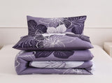 King Comforter Set, Dark Purple Floral 3-Piece Bedding, Soft Microfiber for All Seasons V745-MAB010862AJ3