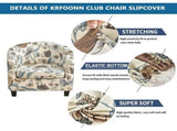 2 Pieces Club Chair Slipcover Stretch Waterproof Tub Chair Slipcover Armchair Covers Sofa Cover V1370-AZ4-16645