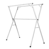 2-Tier Telescopic Clothes Drying Rack w/ 30 Windproof Holes & 2 Shoe Hooks V952-LDSLYJXX1413RO4HO001V0