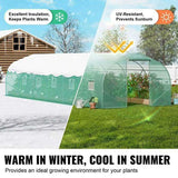 Walk-in Tunnel Greenhouse, 29.5x9.8x6.6 ft Hoop House Greenhouse Tunnel, Peaked Roof Plant Hot House V952-SDXWS30X10X7FTY13V0