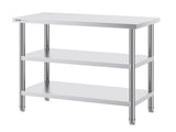 Stainless Steel Food Prep Table, 18 x 36 x 34 Inch Commercial Kitchen Worktable, with 2 Adjustable V952-CFBXGGZTSCGZKRMMXV0