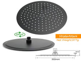 Matt Black Dual Shower 12" Large Shower Rain Head Handheld Silde Wall Rail Set V1233-C4902B22PHR002M4CBKSR112B