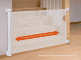 White Retractable Baby Safety Gate and Pet Barrier Extra Wide 300cm for Stairs and Doorways No Drill V888-ELOSUNG43502