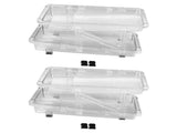 2PCS Soda Can Dispenser for Refrigerator 2 Layer Adjustable Auto Rolling Transparent Beverage Holder V1294-YM0901-3118230321911