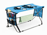 Portable Foldable Pet Grooming Table with Adjustable Restraint Loops Ideal for Bathing, Drying, V1341-ZY-7M3DFUB8-BLUE