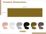 6PCS Women Muslim Head Scarf, Smooth Jersey Hijab Wrap, Solid Color Head Coverings, Long Soft Shawl V1192-AZ-W-18352