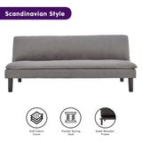 Sarantino 3 Seater Modular Faux Linen Fabric Sofa Bed Couch -Dark Grey SOFA-M2830-LNN-DGY