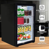 Kolner 130L Mini Bar Fridge Wine Drinks Glass Door Beverage Cooler Refrigerator FDG-YGE-BC-130L