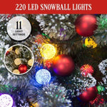 Snowy Bristle 2.3m Slim Multicolour Pre-Lit Christmas Tree with 917 Tips 112_SENSB109