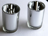 40 Bulk Pack Silver Mercury Glass Votive Candle Holders Set For Wedding, Bridal And Baby Shower, V382-SILX40