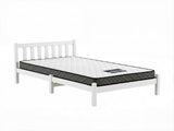 Giselle Single Mattress and Artiss Bed Frame Set White Solid Pine with 16cm Mattress MABF-BON-001S-WH