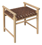 Elliot Single Seater Bench with Genuine Leather V199-BE055LHN