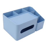 Tissue Box Organizer with Lid Plastic Exquisite Smooth Surface Tissue Desk Organizer for Home Office V1294-YM0706-3117230170011