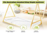 Kids Tent Montessori Toddler Floor Bed Wooden Bedframe V63-843061