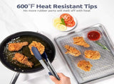 600F Heat Resistant Kitchen Tongs 7/9/12 inch Silicone Cooking Tong Set with Non Stick Rubber Tips V1258-DP02-C-356