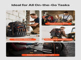 Tool Backpack, 65 Pockets, Heavy-duty Tools Storage Organizer Work Bags with Laptop Compartment & V952-GJBB1416INCH5R4Z0001V0