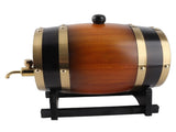 3L Large Capacity Retro Color Oak Wood Red Wine Barrel Bucket Keg Storage Container for Home V1294-YM0901-3118200000511