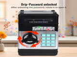 2-Piece Pink Smart ATM Piggy Banks - Kids Electronic Money Safe with Password Lock & Auto-Roll V888-ELOSUNG39503