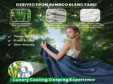 4 Piece Hotel Bamboo Cooling Sheet Set -Ultra Soft 2000TC Breathable Bed Sheets Set with 37 V1317-ZXW9-AUQ-4JT-NV
