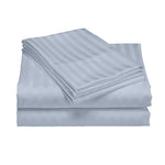 Royal Comfort 1200 Thread count Damask Stripe Cotton Blend sheet sets King Blue Fog ABM-233341