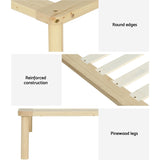 Artiss Bed Frame Double Size Wooden Base Mattress Platform Timber Pine AMBA WBED-AMBA-D-WD-AB