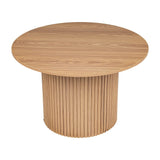 Luxe Ribbed Round Coffee Table Wooden V264-TAB-723C-NTR-NA-1