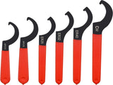 6 Piece Coilover Spanner Wrench Set, C Shape Hook Tools for Suspension Spring Adjustment, Shock V1189-LC-AMZ-00101