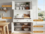 Artiss 2x Buffet Sideboard Hutch Pantry Cabinet Kitchen Storage BEINI White FUR-W-SIDE180-01-WH-ABX2