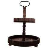 Rustic Wooden Wedding Cupcake Stand Tiered Dessert Display Dark Brown for Parties V1369-AZ3-W-20565