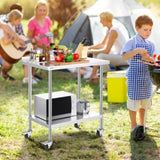 24 x 36 x 40 Inch Stainless Steel Work Table, Commercial Food Prep Worktable with Casters, Heavy V952-CFBXGGZTLCDJUI1NFV0