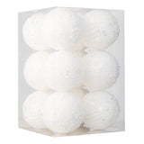 12pcs Xmas Ball Ornament Creative Lightweight Foam Xmas Tree Decorative Ball for Wedding Home V1294-YM0901-3115240094411