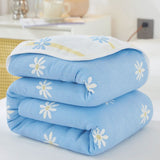 100% Cotton 6-Layer Gauze Summer Blanket & Towel Blanket - Ultra Soft & Breathable Reversible Quilt, V888-ELOSUNG55384-3