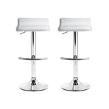 Artiss 2x Bar Stools Adjustable Gas Lift Chairs White BA-TW-NEWT706-WH-X2