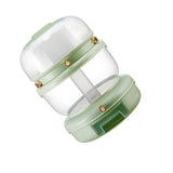 Grains Storage Box Rotatable Sealed Divided Button Rice Storage Tank for Kitchen Home Light Green V1294-YM0716-3118220159211