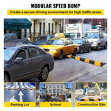 Rubber Speed Bump, 2 Pack 2 Channel Speed Bump Hump, 42" Long Modular Speed Bump Rated 22000 LBS V952-YCZDLCG402PCS1S6RV0