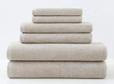 Beige Premium Cotton Towel Set - 6 Pieces, Soft & Absorbent Bath Towels for Adults V888-ELOSUNG17796