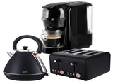 Pronti 3-in-1 Breakfast Set Kettle, 4-Slice Toaster and Pronti HomeMaid Coffee Machine Applianc KT-TS-C511-BK