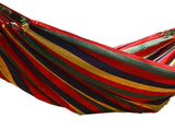 Garden Hammock Polyester Cotton Single Double Hammock Up to 440.9lb Anti Rollover Portable Hammock V1294-YM0901-3116240019711
