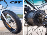 VALK Electric Fat Tyre Cruiser Bike, eBike with Throttle, Tektro Hydraulic Brakes, Blue V219-BIKEMBVAF5WA