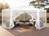 Instahut Gazebo2x2m Marquee Wedding Party Tent Outdoor Camping Mesh Wall Canopy Shade Gazebos Navy GAZEBO-WED-C-FG-222-WH