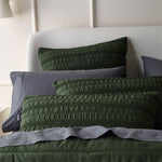 Bianca Vienna Green Textured Bedspread Set Single V442-BCA-BEDSPREAD-VIENNA-GREEN-SB