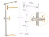 Brushed Nickel 2in1 Set Round 12" Rain Head Shower Single Mode Handheld Sliding RailWall Mixer V1233-SC842BSSS019CBNKSR112NKRD201N60