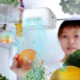 Mini Fridge Deodorizer Rechargeable Air Purifier for Refrigerator Wardrobe White V1263-JX-7762