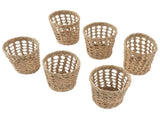 6 PCS Woven Cup Holders Anti Scald Hollow Straw Woven Glass Cup Sleeve for Glass Bottles Plastic V1294-YM0706-3118230180611