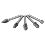 5Pcs/Set Tungsten Steel Grinding Burr Rotary Grinders 6MM Shank Head Rotary Cutter V1294-YM0901-3111200215711