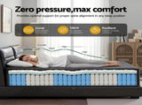 Giselle Bedding Queen Mattress 34cm Euro Top with 5-Zone Pocket Spring Support Black MATTRESS-E-MUSE-34-Q
