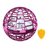 2pcs PURPLE Flying Ball Mini Hand UFO Toys Drone Helicopter Hover Quadcopter Kids Toys Gifts V201-FAZ0702PI8AUX2